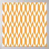 Orange and White Abstract Graphic Pattern. Poster (Voorkant)