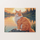 Orange and White Cat Legpuzzel (Horizontaal)