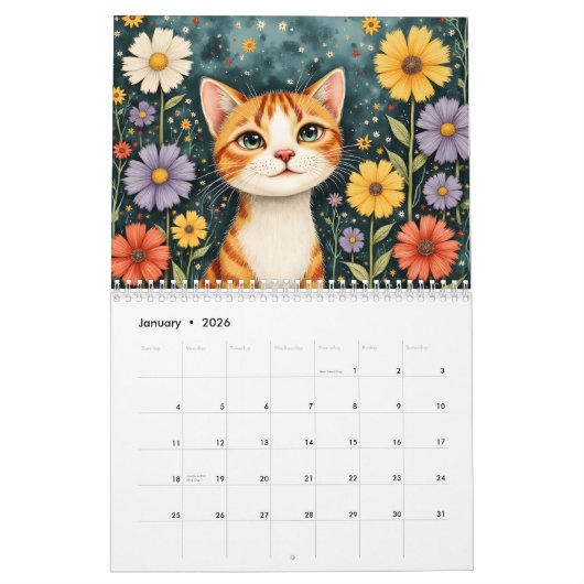 Orange and White Cats AI-generated Images Kalender (Jan 2026)
