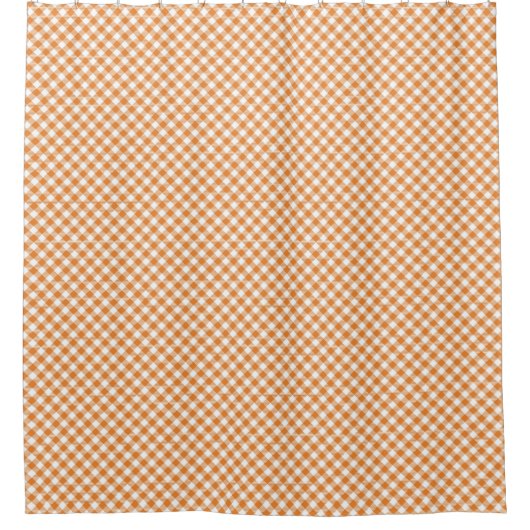 Orange and white checkerboard shower curtain  douchegordijn (Voorkant)