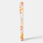 Orange and white floral pattern daisies Case-Mate iPhone case (Achterkant / Links)