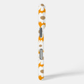 Orange and white floral pattern features daisies Case-Mate iPhone case (Achterkant / Rechts)