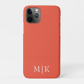 Orange and White | Modern Monogram Case-Mate iPhone Case (Achterkant)