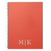 Orange and White | Modern Monogram Notitieboek (Voorkant)