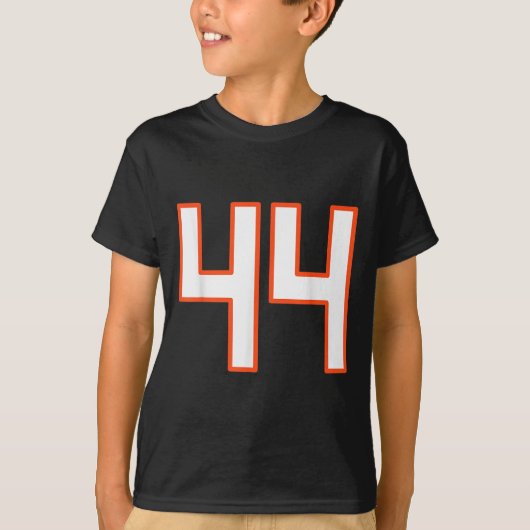 Orange And White Srts Number 44 Jersey Uniform Pla T-shirt (Voorkant)