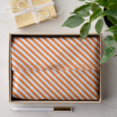 Orange And White Stipes Tissuepapier (Geschenk)