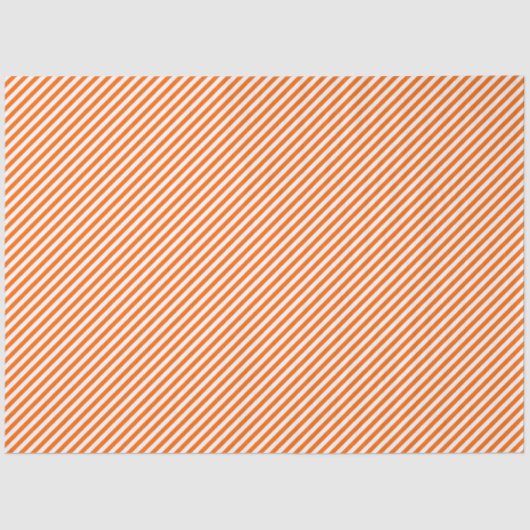 Orange And White Stipes Tissuepapier (Voorkant)