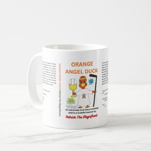 ORANGE ANGEL DUCK Classic Mug, 11 oz Koffiemok (Voorkant links)