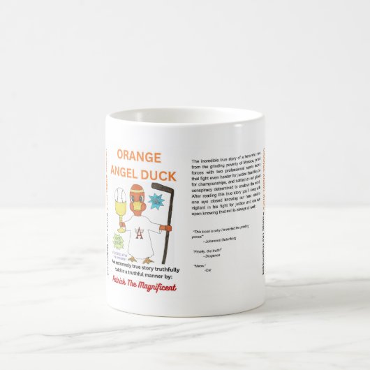 ORANGE ANGEL DUCK Classic Mug, 11 oz Koffiemok (Center)