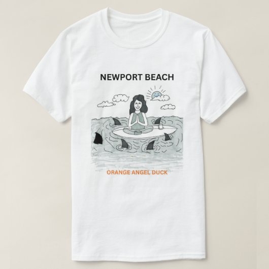 ORANGE ANGEL DUCK NEWPORT BEACH CHAPTER T-SHIRT (Design voorkant)