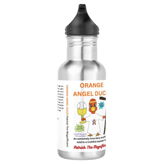 Orange Angel Duck Water Bottle Waterfles (Rechts)