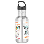 Orange Angel Duck Water Bottle Waterfles (Achterkant)