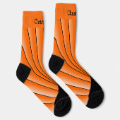 Orange Art Deco Design Socks Sokken (Rechts)