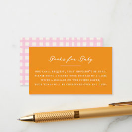 Orange Baby Book Request Informatiekaartje
