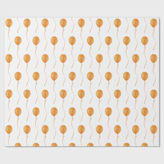 Orange balloon Gift Wrapping Paper - Cadeaupapier (Vlak)