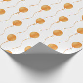 Orange balloon Gift Wrapping Paper - Cadeaupapier (Hoek)
