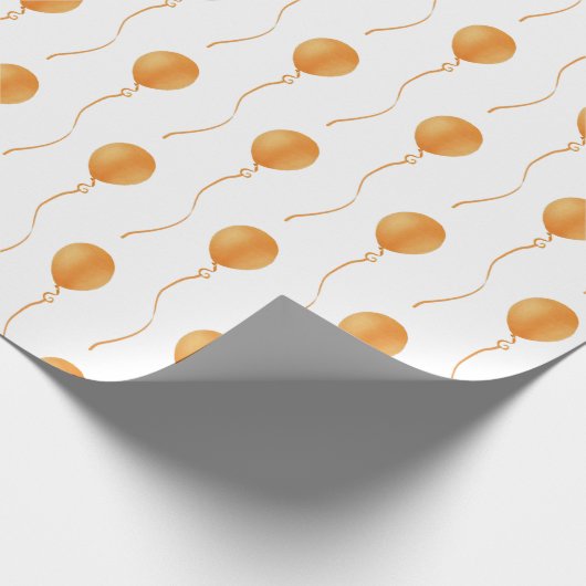 Orange balloon Gift Wrapping Paper - Cadeaupapier (Hoek)