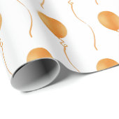 Orange balloon Gift Wrapping Paper - Cadeaupapier (Rol Hoek)