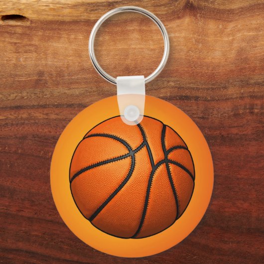 Orange Basketball Texture Keychain (Achterkant)