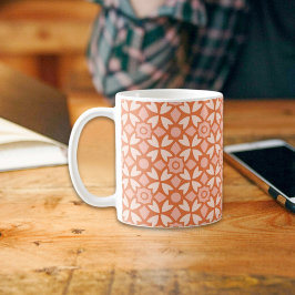 Orange Batik Pattern Mug Koffiemok
