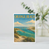 Orange Beach Alabama Perdido Pass GeoSaga Briefkaart (Staand voorkant)
