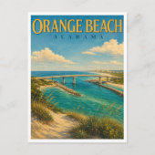 Orange Beach Alabama Perdido Pass GeoSaga Briefkaart (Voorkant)