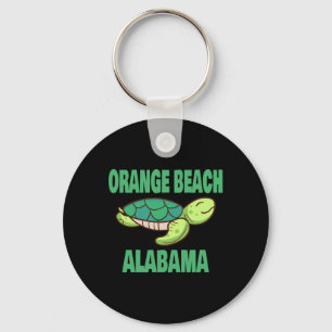 Orange Beach Alabama Zeeschildpad Thema Voor Manne Sleutelhanger