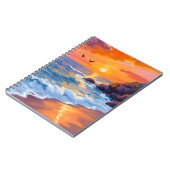 Orange Beach Sunset | Coastal Painting Notitieboek (Linkerzijde)