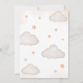 Orange Bear Balloons Baby Shower Kaart (Achterkant)