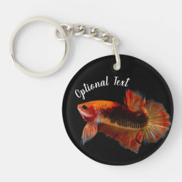 Orange Betta Fighting Fish Sleutelhanger