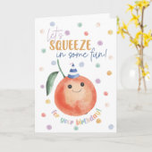Orange Birthday Card – Let’s Squeeze in Some Fun Kaart (Gele Bloem)
