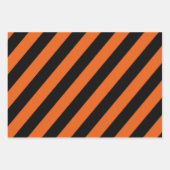 Orange, Black, and White Chevron & Stripe Patterns Inpakpapier Vel (Voorkant 3)