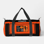 Orange Black Basketball Player Girl Birthday Plunjezak (Voorkant)