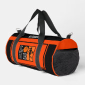 Orange Black Basketball Player Girl Birthday Plunjezak (Rechterhoek)