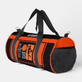 Orange Black Basketball Player Girl Birthday Plunjezak (Rechterhoek)