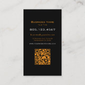 Orange & Black Gradient Swirl • Custom Editable Visitekaartje (Achterkant)