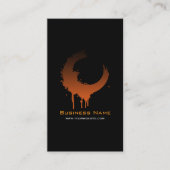 Orange & Black Gradient Swirl • Custom Editable Visitekaartje (Voorkant)