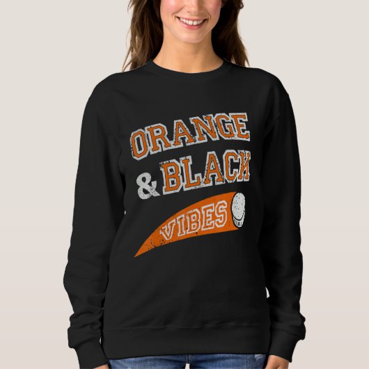 Orange & Black Vibes Hockey Team Fan Trui (Voorkant)