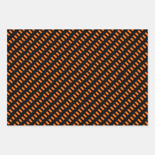 Orange, Black & White Inpakpapier Vel (Voorkant)