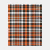Orange Black White Plaid Tartan Pattern Design  Fleece Deken (Voorkant)