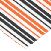 Orange Black White Stripes Pattern Design  Tafelkleed (Gekanteld)