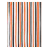 Orange Black White Stripes Pattern Design  Tafelkleed (Voorkant)