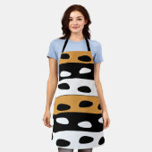 Orange Black White Stripes Schort (Gedragen)