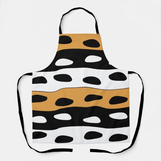 Orange Black White Stripes Schort (Voorkant)