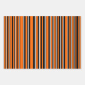 Orange, Black & White Trendy Stripes & Polka Dots Inpakpapier Vel (Voorkant 3)