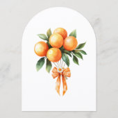 Orange Blossom Baby Shower Arch Invitation Kaart (Achterkant)