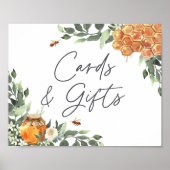 Orange Blossom Honey Bee Kaarten & Cadeaus Poster (Voorkant)