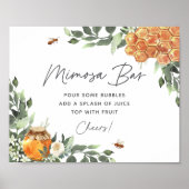 Orange Blossom Honey Bee Mimosa Bar Poster (Voorkant)