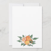 Orange Blossoms Citrus Botanical Save the Date Aankondiging (Achterkant)
