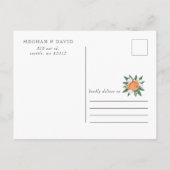 Orange Blossoms Citrus Botanical Save the Date Aankondigingskaart (Achterkant)